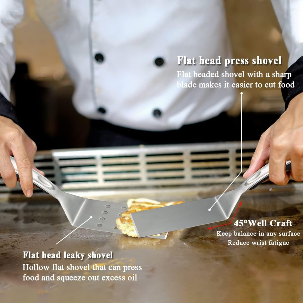 5-Piece Stainless Steel Grill Accessories Kit with Bakelite Handles for Heat Resistance and Durability