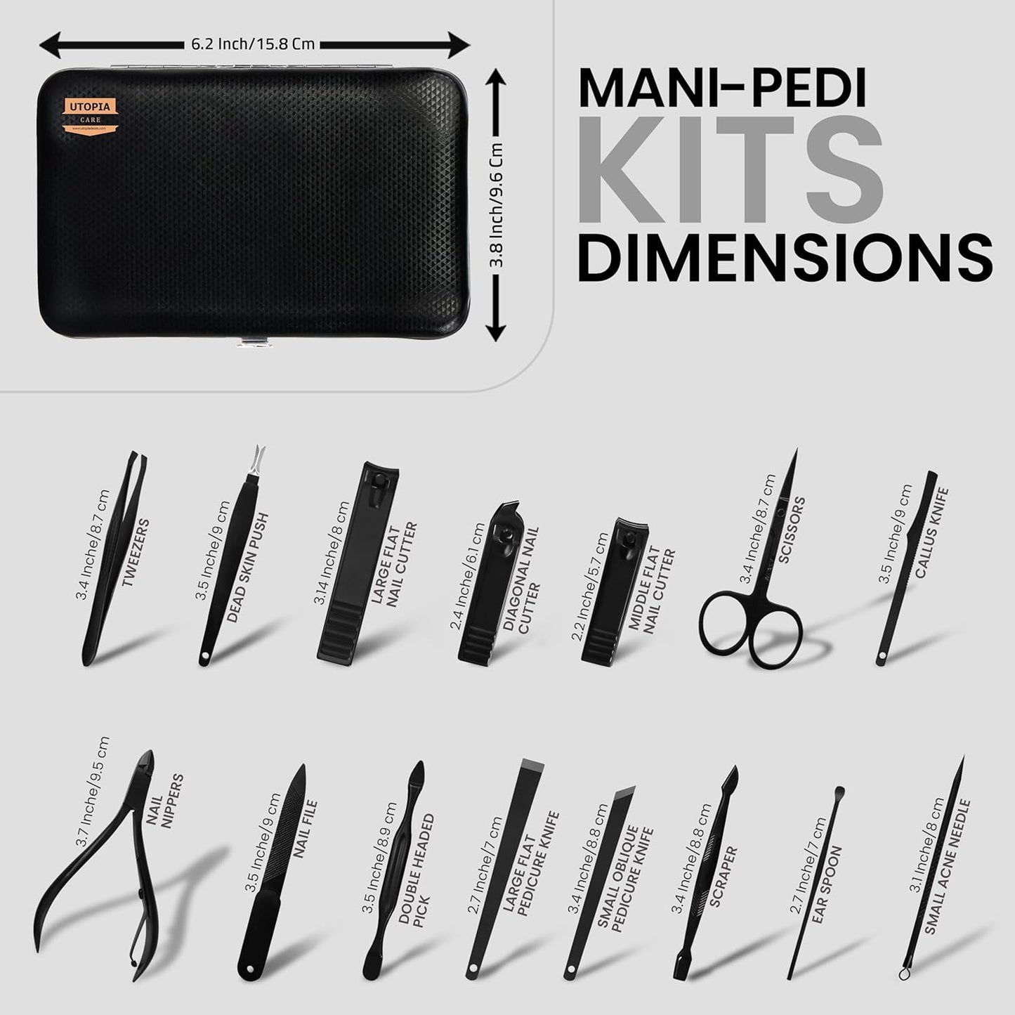 - Nail Clippers Professional Nail Kit or Manicure Kit for Women and Men - Stocking Stuffers or Groomsmen Gifts 15Pcs Pedicure Set for Fingernail, Toenail Clippers with Travel Case
