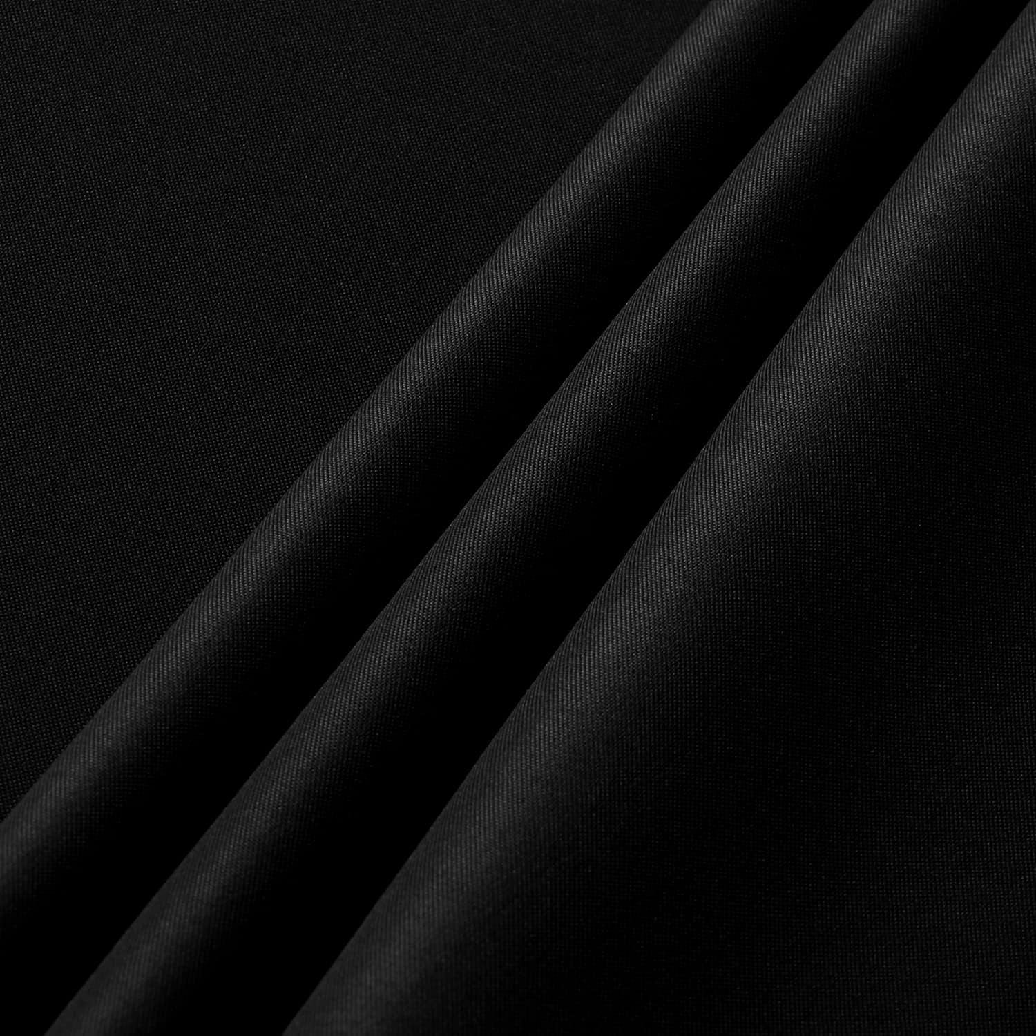2 Pack Black Tablecloth 60 X 102 Inch, Rectangle 6 Feet Table Cloth - Stain and Wrinkle Resistant Washable Polyester Table Cover for Dining Tables, Buffet Parties and Camping