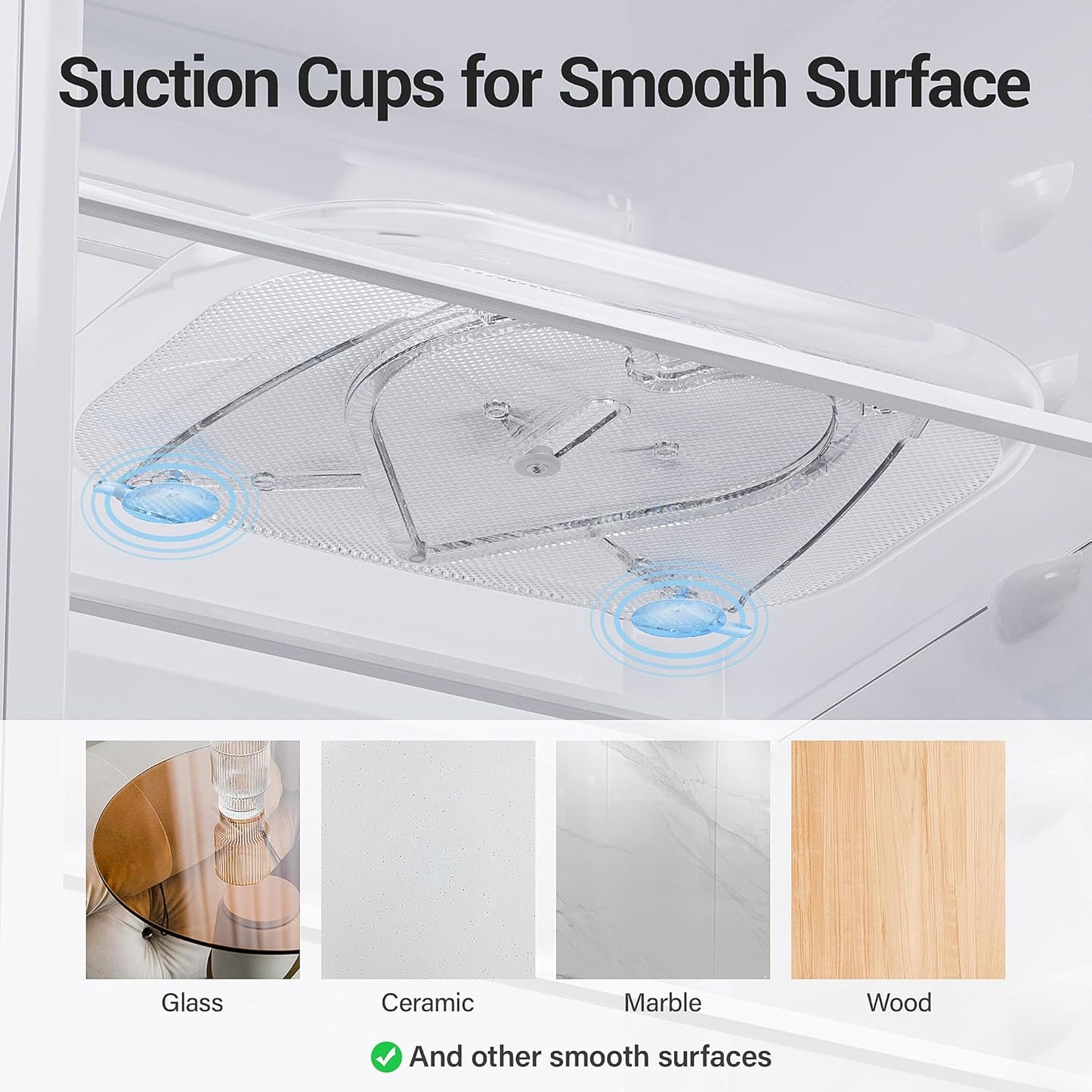 Lazy Susan Organizer 14.56''X11'' for Refrigerator Organizers and Storage Fridge Organization, Turntable Condiment Organizer for Kitchen, Table Top, Cabinet, Pantry, Countertop, 1 Pack