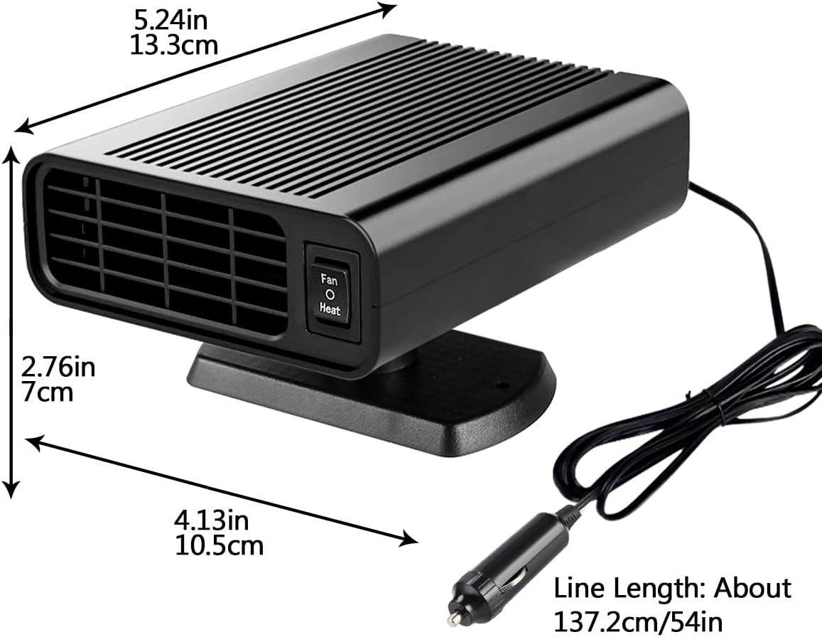 Car Heater,12V 150W with Heating and Cooling 2 in 1 Modes Heating/Cooling Automobile Heater Demister Vehicle Heater Fan Suitable for All Car,Christmas Gifts