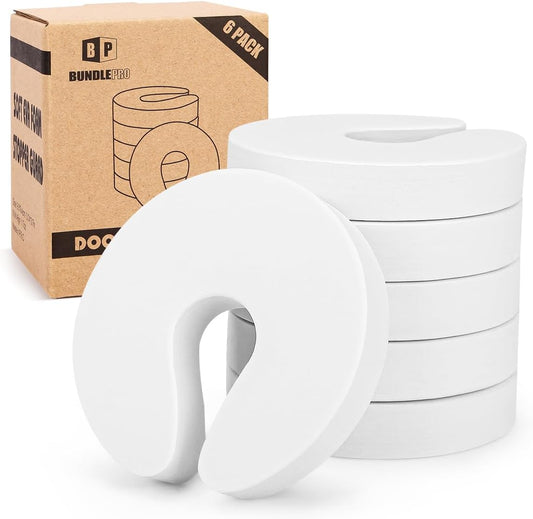 Pack of 6 Door Finger Pinch Guards, Child Proof Door Slam Stopper, Prevents Fingers Injuries, Baby and Pets from Getting Locked in Room,Fits Any Doors Size