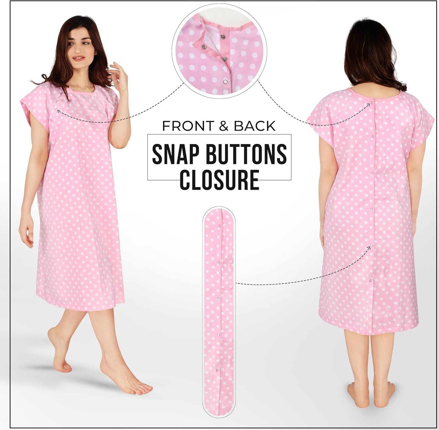 Women'S Hospital Gown Soft Comfortable and Stylish Patient Gown