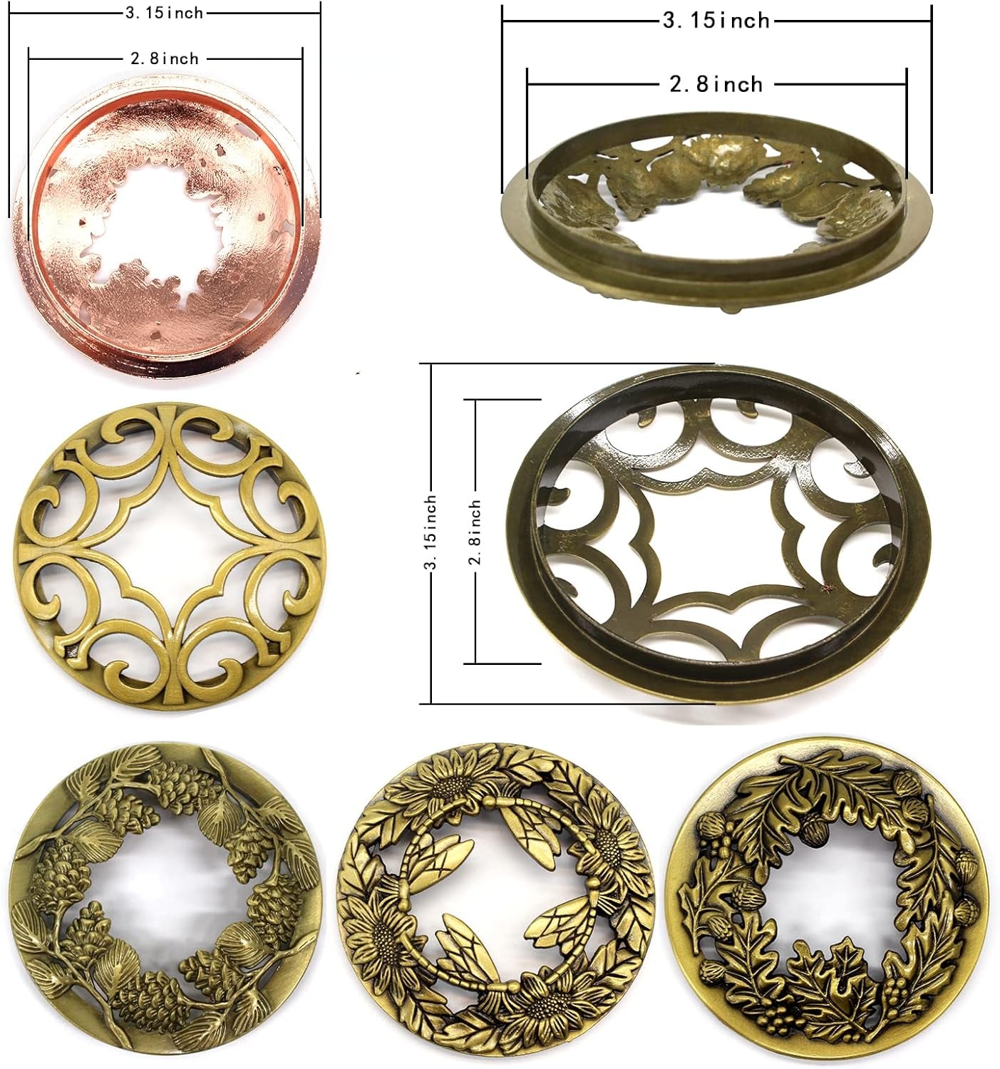 Scented Candle Toppers Cover Jars Lids Shades Sleeves, Candle Accessories Gifts for Women, Help Burn Melt Evenly(Space Silver)