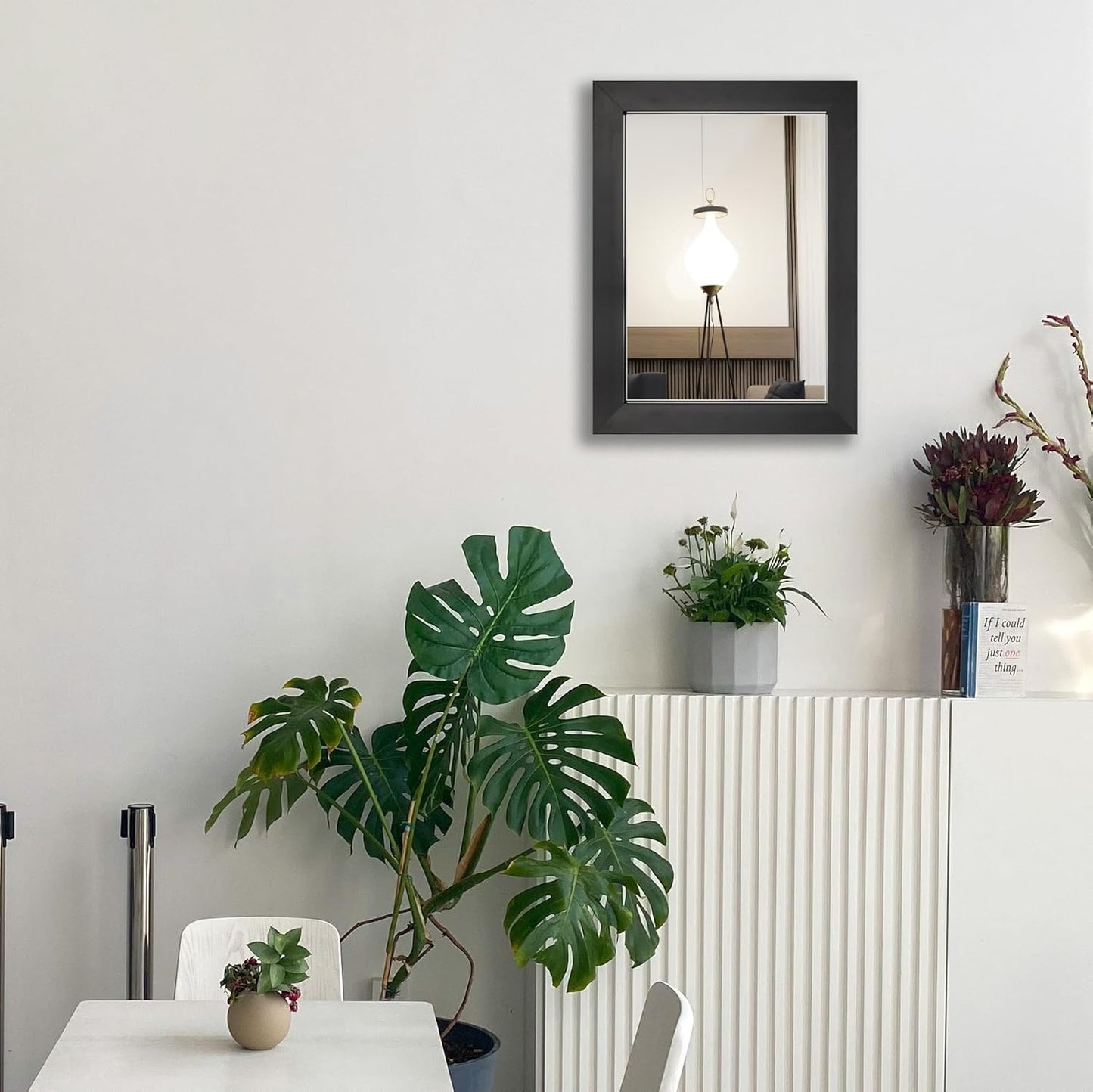 Wall Mirror Rectangle Decorative Mirror 12" X 16" for Entryway, Bedroom, Living Room, Black