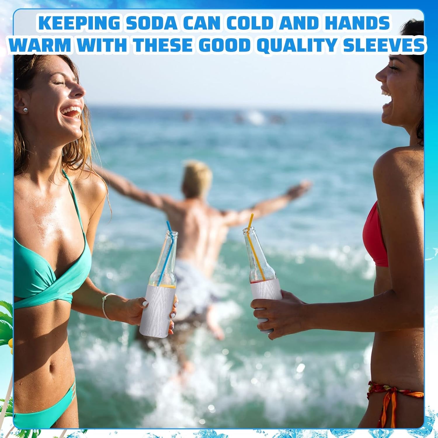 200-Count Insulated Neoprene Can Cooler Sleeves for Sublimation - Versatile Beverage Covers for Events and Celebrations