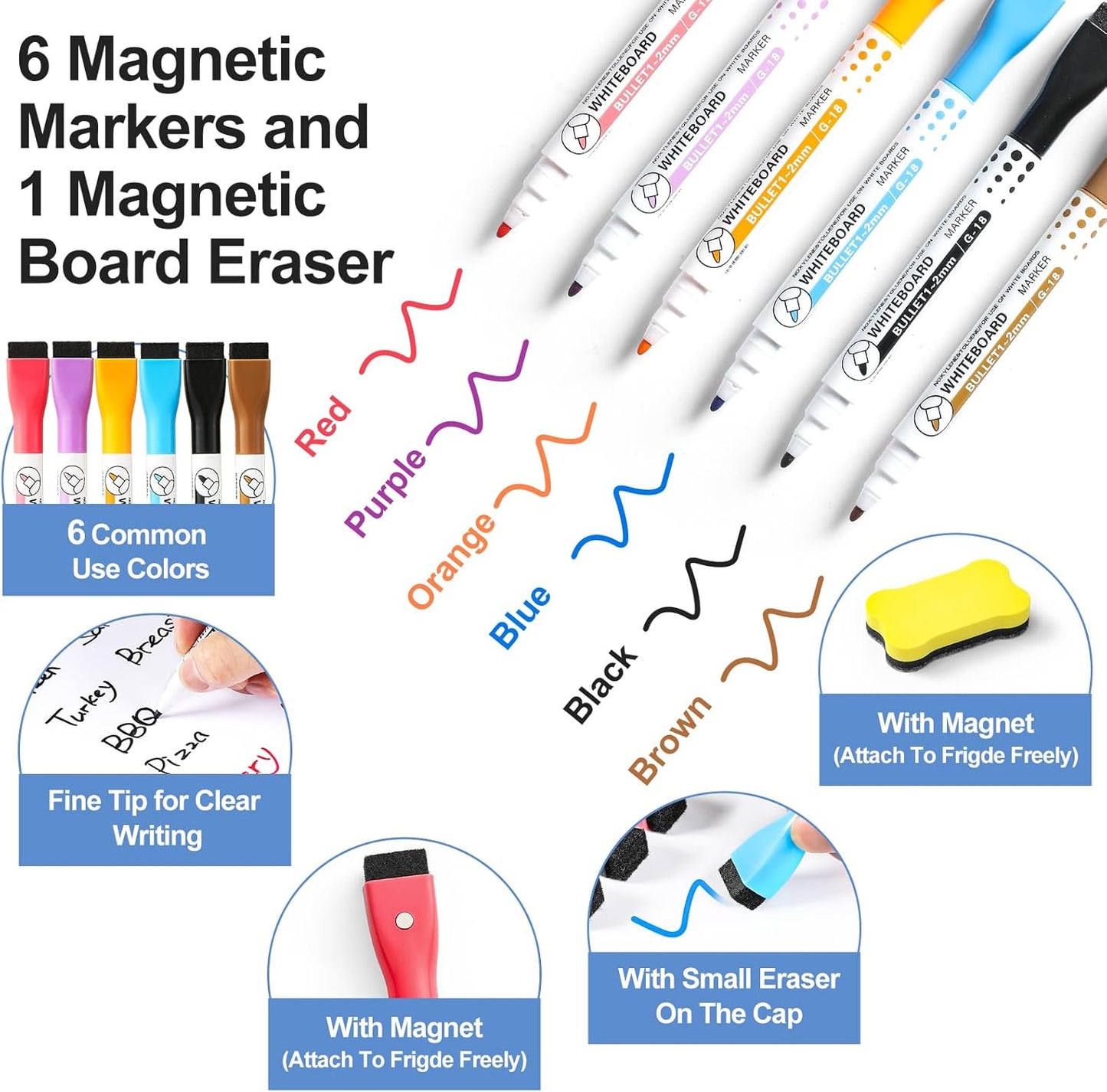 3 Pack Dry Erase Magnetic Calendar for Refrigerator - Monthly & Weekly & Daily Planner, 14"X11" + 4 Pack Magnetic Dry Erase Board Sheet for Fridge, 12"X8"