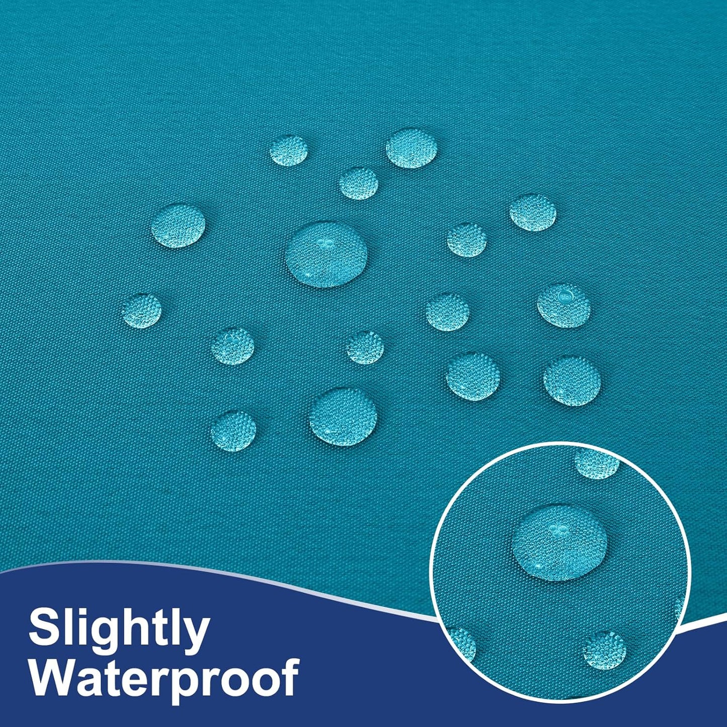 2 Packs Rectangle Fitted Tablecloth, 6 Foot Washable Fabric Table Cloth, Waterproof Polyester Table Cover for Party, Trade Show, Outdoor and Indoor (Teal, 30" X 72")