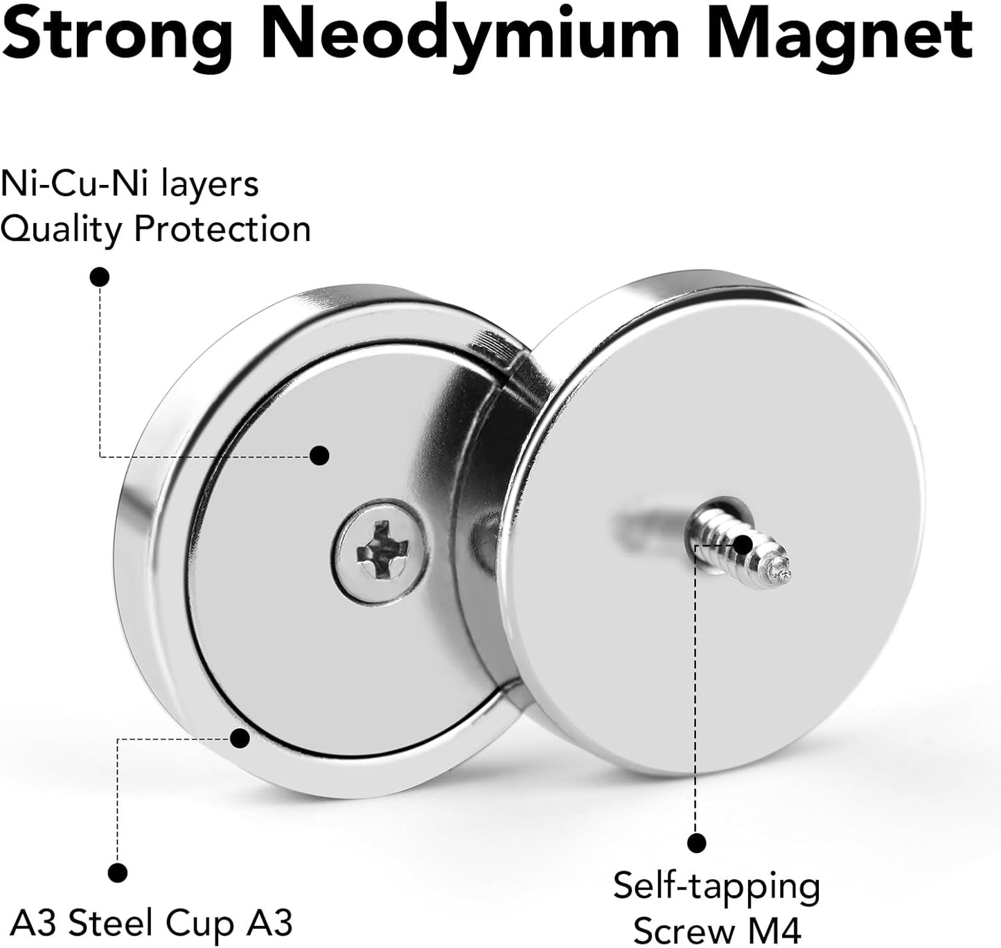 Refrigerator Magnets 12Pcs Magnet Clips Fridge Magnetic,Strong Neodymium Cup Magnets, Waterproof, Rare Earth
