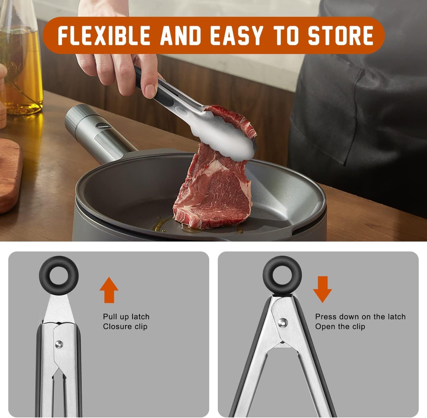 Vegetable Peeler & Stainless Steel Kitchen Tongs