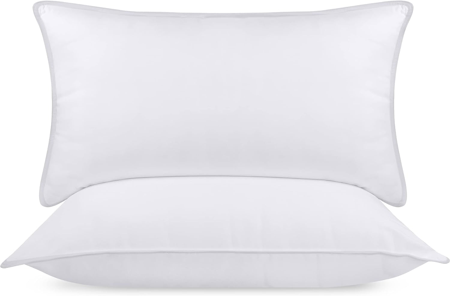Bed Pillows for Sleeping (White), Queen Size, Set of 2, Hotel Pillow, Cooling Pillows for Side, Back or Stomach Sleepers