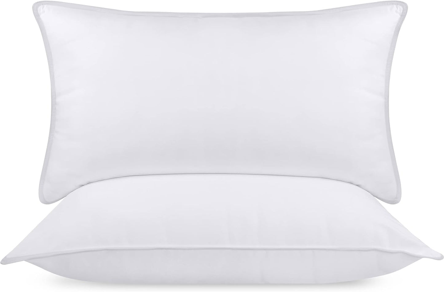 Bed Pillows for Sleeping (White), Queen Size, Set of 2, Hotel Pillow, Cooling Pillows for Side, Back or Stomach Sleepers