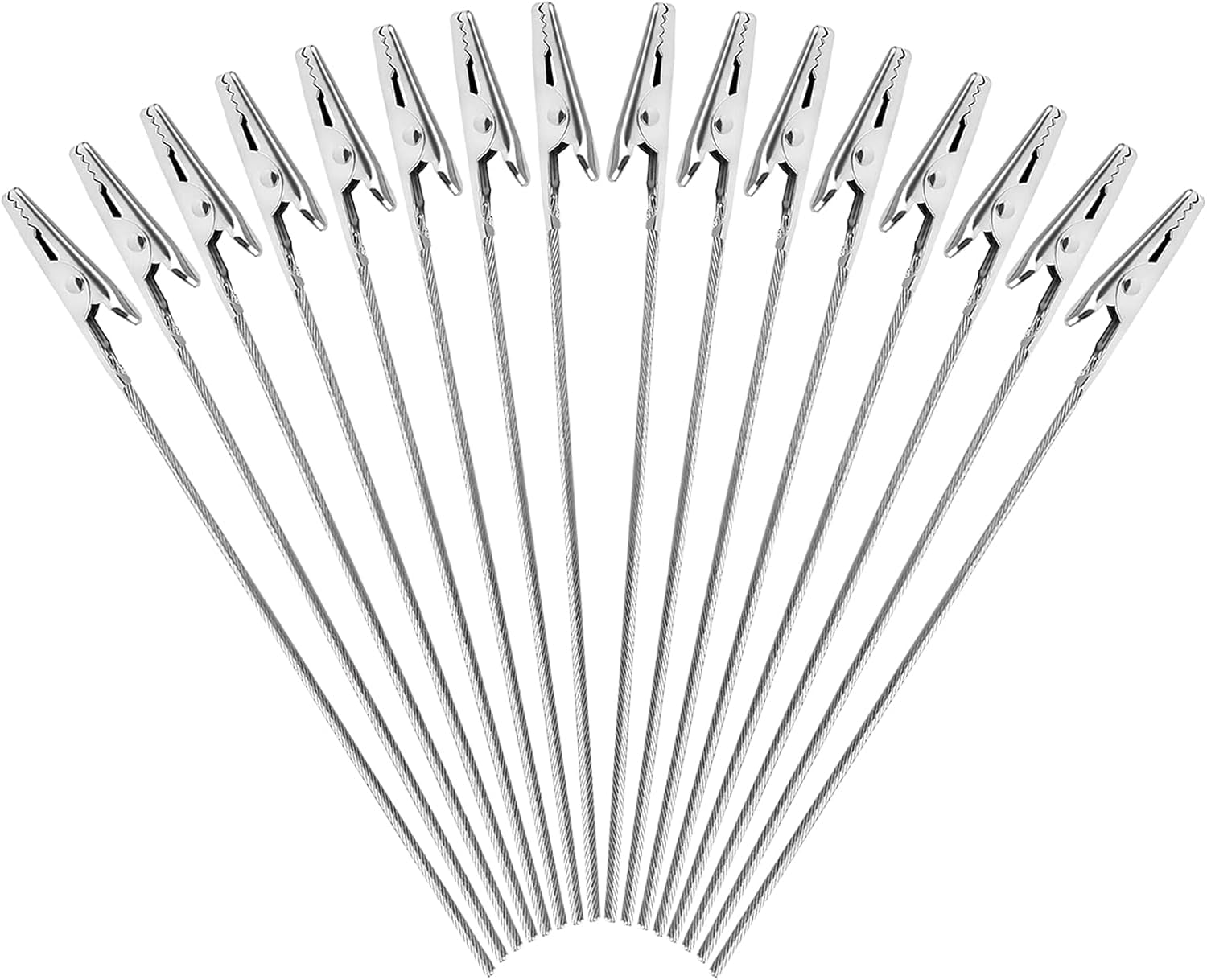 40 PCS Metal Wire Long-Tailed Alligator Clamp Photo Clip Holder - Alligator Clips for Crafts, DIY Card, Photo, Memo Holder (6Inch/150Mm)