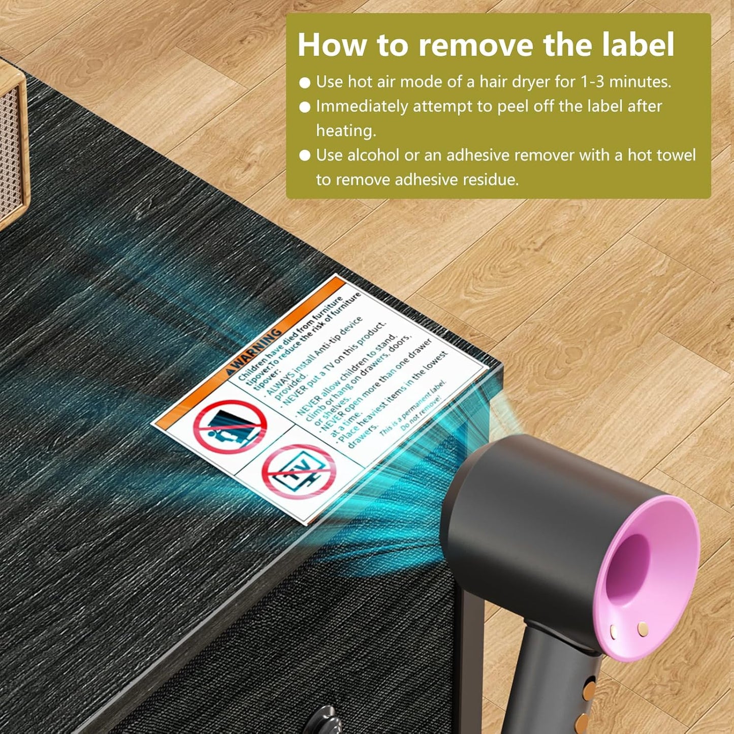 Bedroom Dresser with Nine Spacious Drawers - 55-Inch Long Chest TV Stand and Entertainment Center, Wood Shelf Storage Solution for Living Room, Dorm, Closet, and Entryway, Featuring a Sturdy Metal Frame in Black Oak