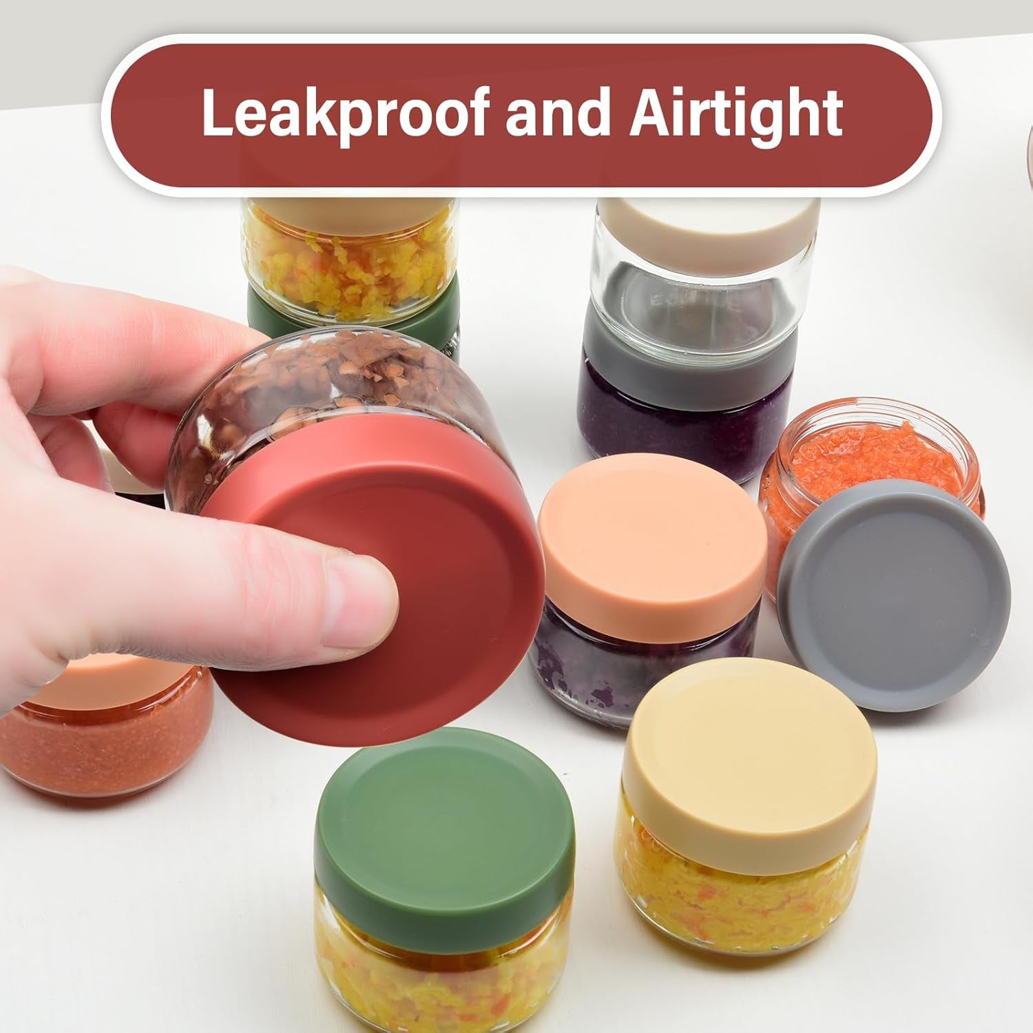 2 Oz Glass Dressing Containers to Go Sauce Cups Mini Condiment Dip Jars with Lids Lunch Box Accessories,6-Pack