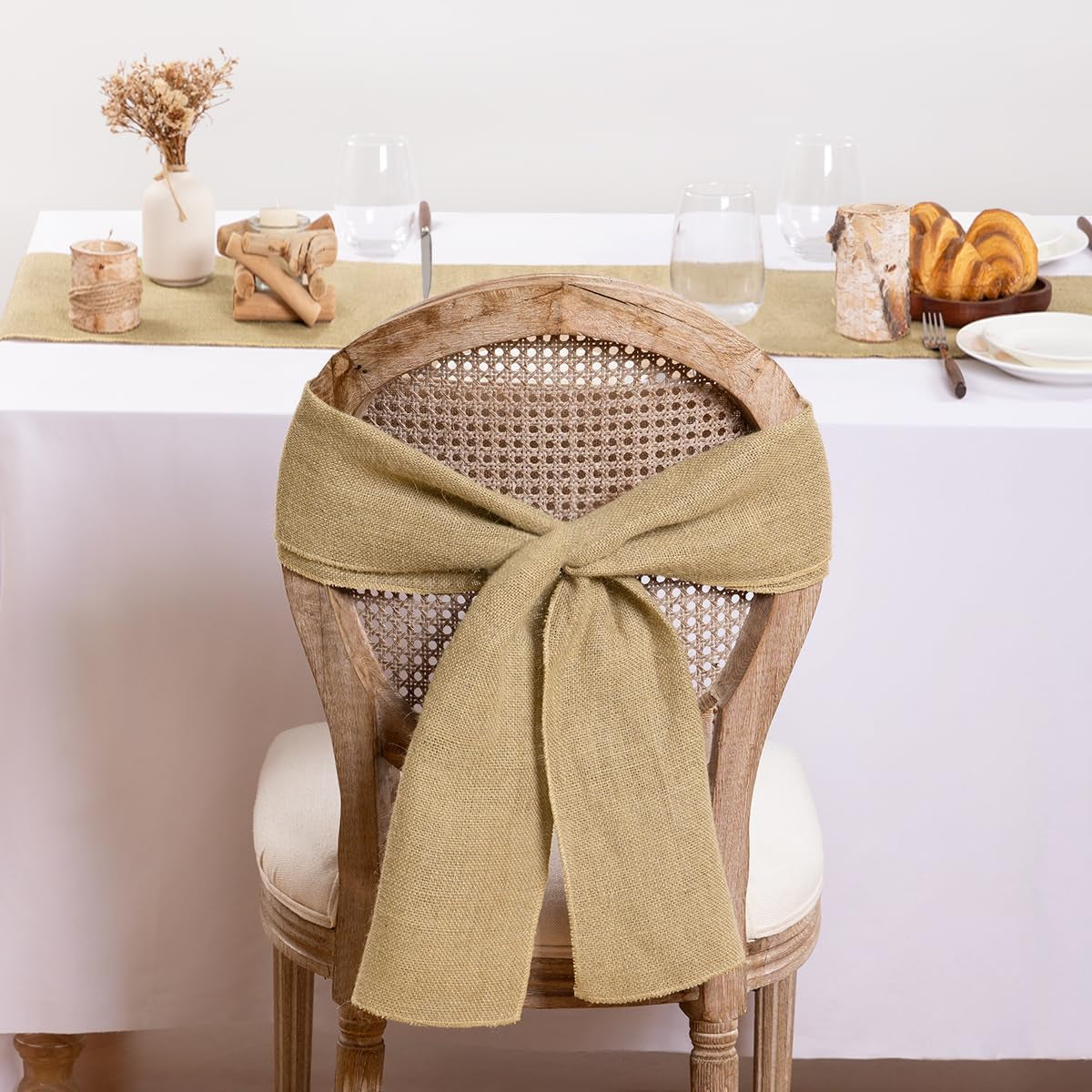 Burlap Table Runner Rustic Jute Boho Table Runner for Farmhouse Coffee Table Spring Wedding Baby Shower 1 Pack 12X48 Inches