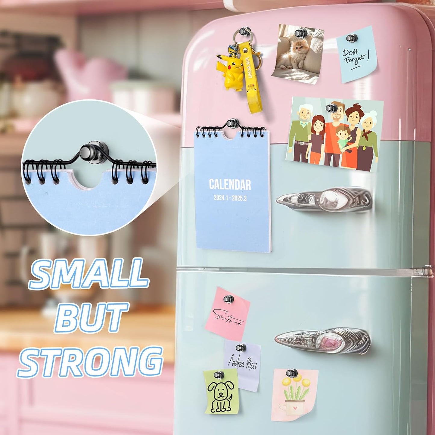 12-Piece Set of Black Strong Refrigerator and Whiteboard Magnets for Office, Classroom, and Kitchen Use