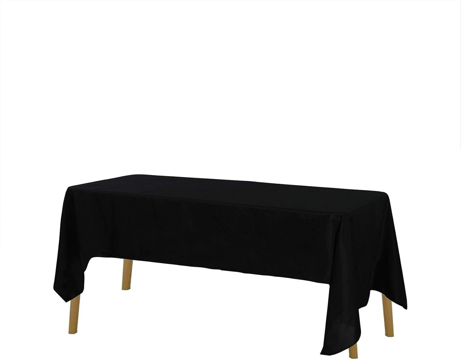Rectangle Tablecloth 60X102 Inch Washable Polyester Fabric Table Cloth for Wedding Party Dining Banquet Decoration(60X102, Black)