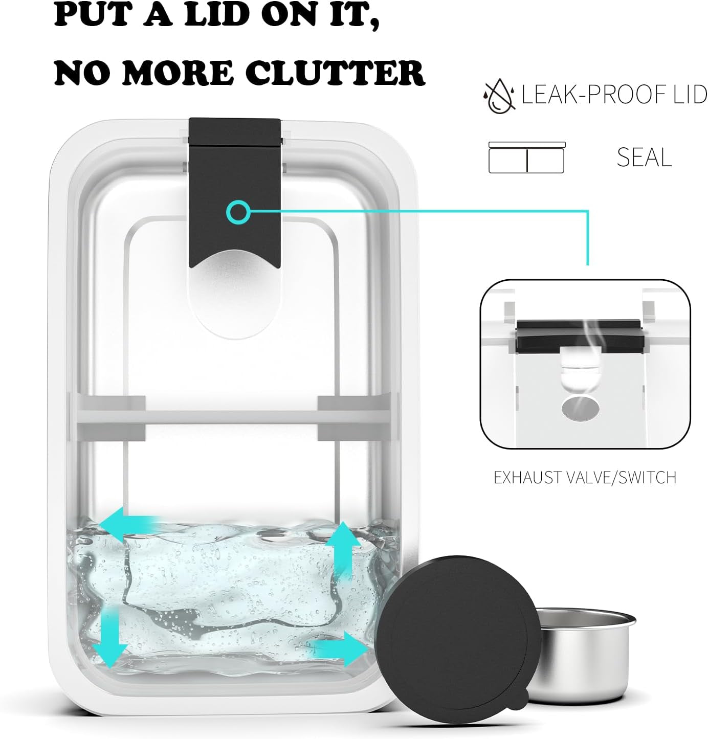 Stainless Steel Bento Lunch Box for Adult, 42Oz Leak-Proof Lunch Box Containers, Microwave-Safe, with Adjustable Divider, Convenient Metal Lunchbox for Work, Travel