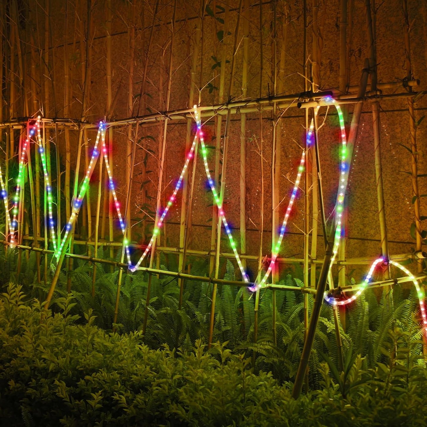 Solar String Lights with PVC Tube, 1 Pack, 33 Ft, 100 LED, Multi Color, 8 Modes, Durability, Waterproof, for Outdoor Use, Ideal for Garden, Patio, Yard, Wedding