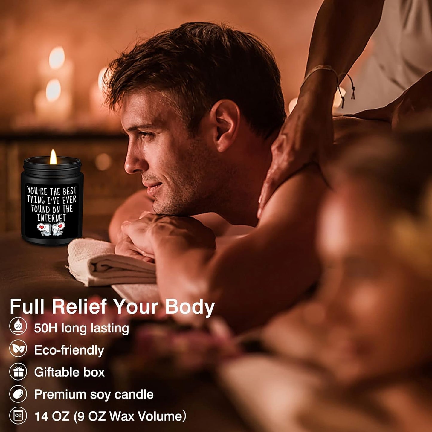 Gifts for Him,Anniversary,Valentines Day,Birthday Gifts for Men Him Boyfriend,Best Thing I Found on the Internet Candles-Black Cedar & Sandwood Scented