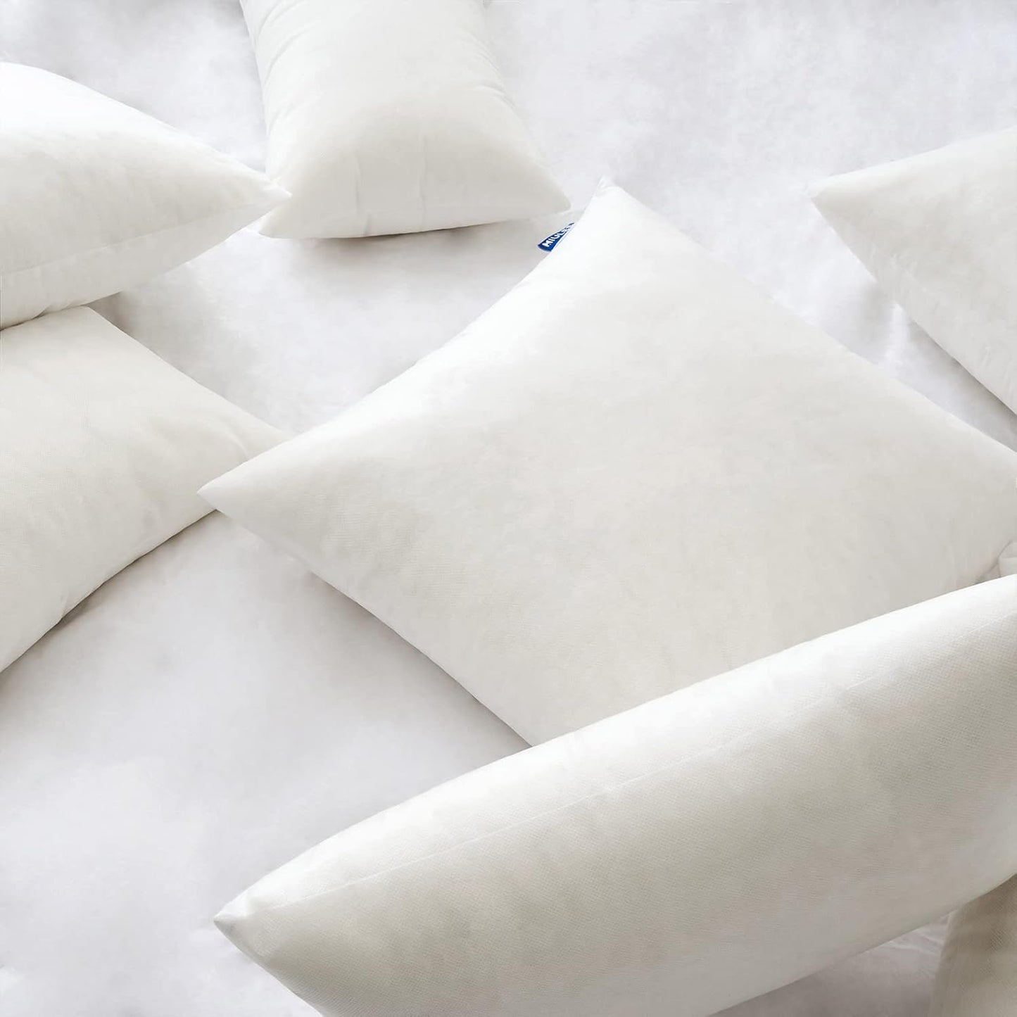 Velvet Soft Solid Decorative Square Throw Pillow Covers with Pillow Inserts 18X18 Set of 2