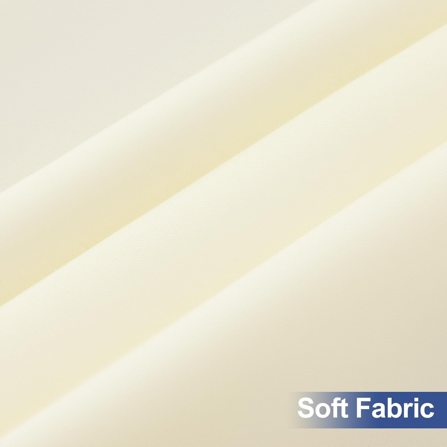 2 Pack Rectangle Table Cloth, Elastic Fitted Fabric Tablecloth Fits for 5 Foot Folding Tables, Washable Table Cover for Picnic, Camping, Indoor & Outdoor (Cream Yellow, 30" X 60")