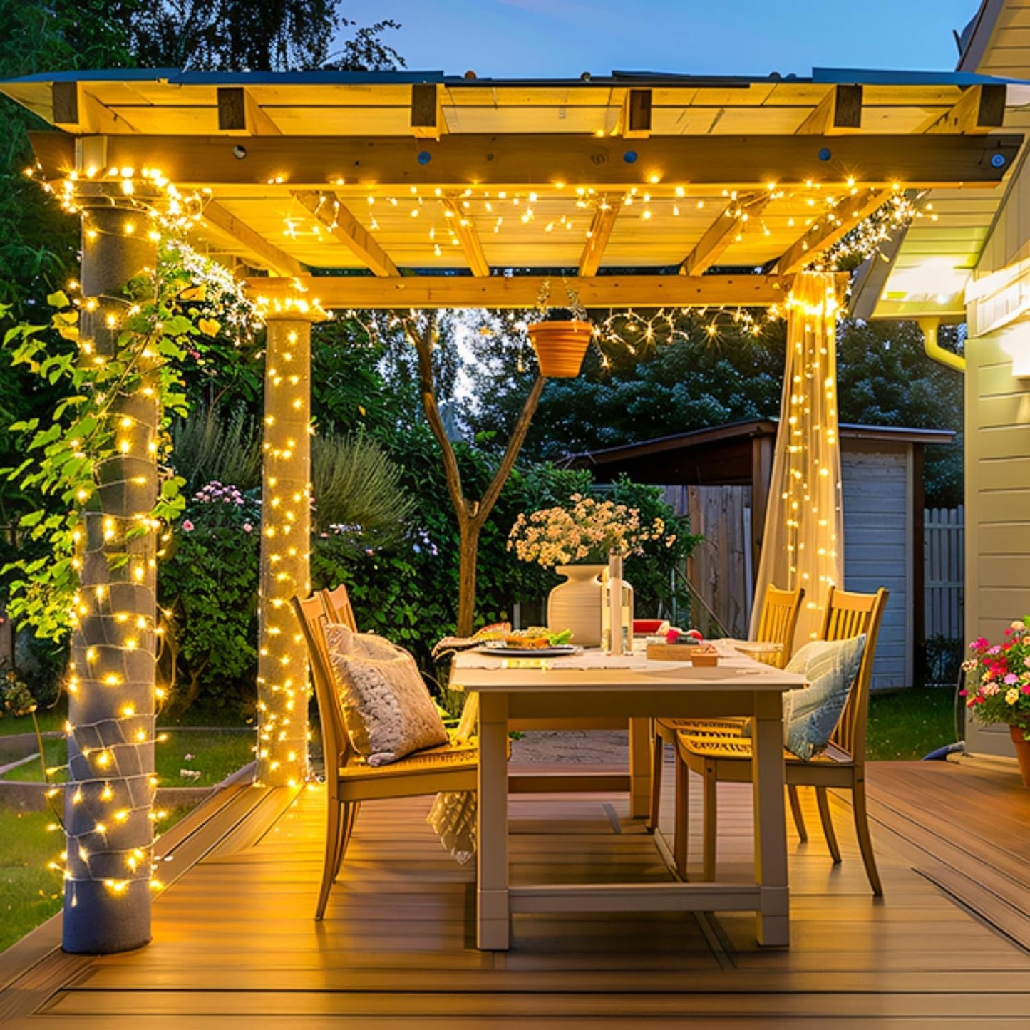 200 LED String Lights Indoor Outdoor Clear Wire, Connectable Warm White Christmas Lights for Bedroom, 66 Ft Twinkle Fairy Classroom Light Plug in for Home Wedding Tree Yard Patio Decor