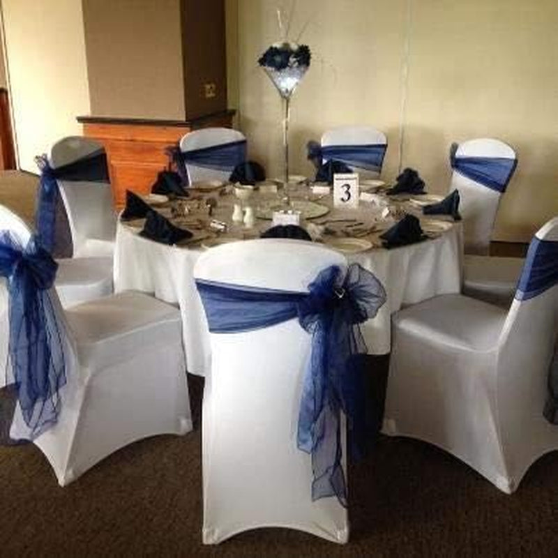 10 PCS Satin Chair Sashes Bows for Wedding Reception- Universal Chair Cover Back Tie Supplies for Banquet, Party, Hotel Event Decorations