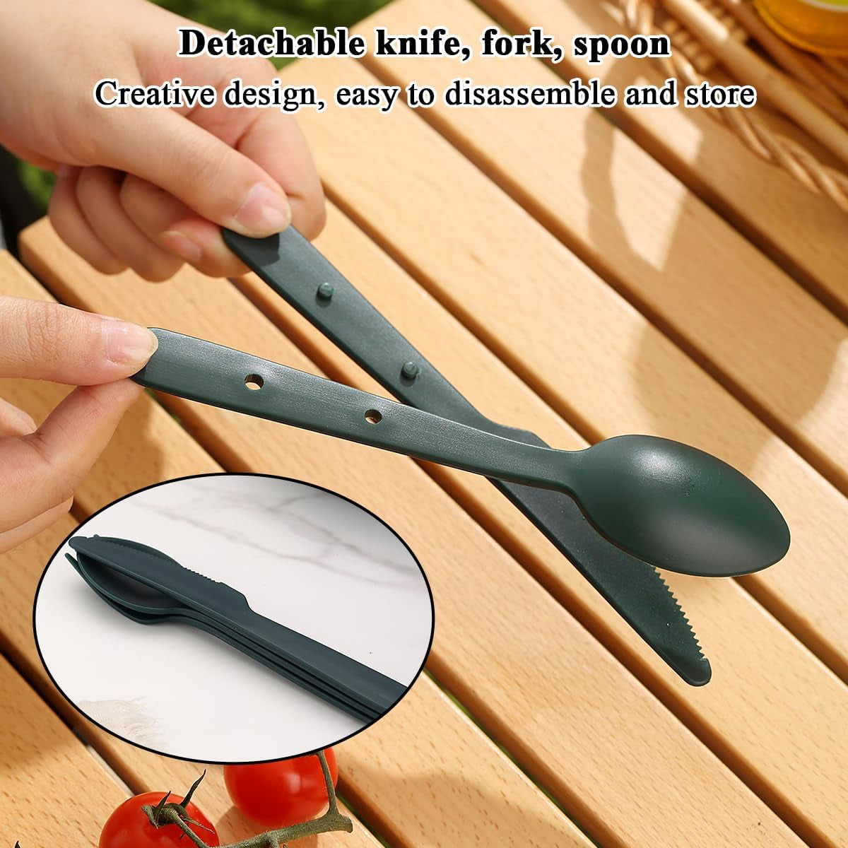 Comprehensive Camping Mess Kit with Bowl, Plate, Cup, Cutlery, and Carry Bag - Essential Outdoor Dining Accessories for Travel, Camping, and Picnics, Conveniently Portable and Storable