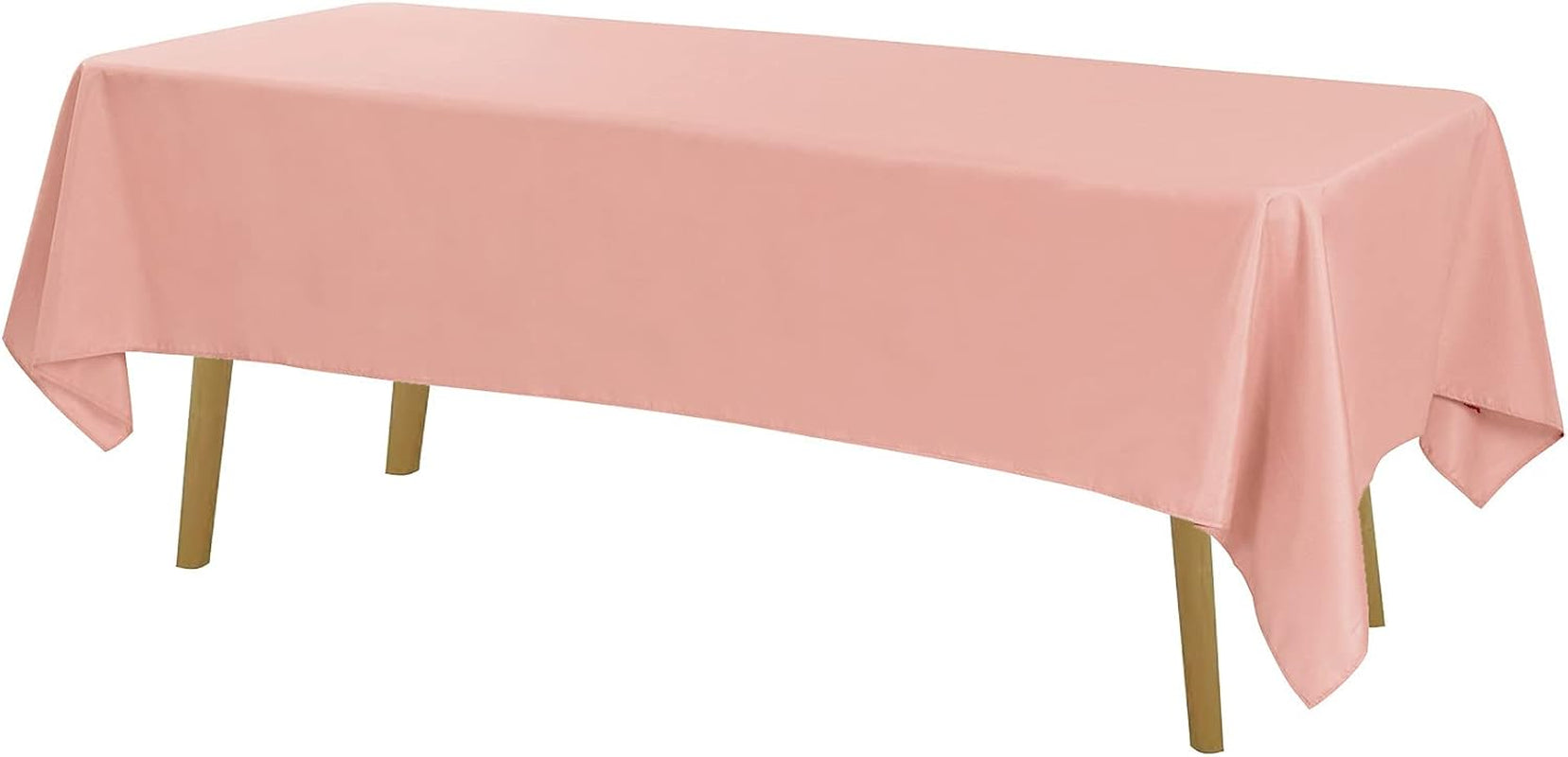 Rectangle Tablecloth 60X102 Inch Washable Polyester Fabric Table Cloth for Wedding Party Dining Banquet Decoration(60X102, Dusty Pink)