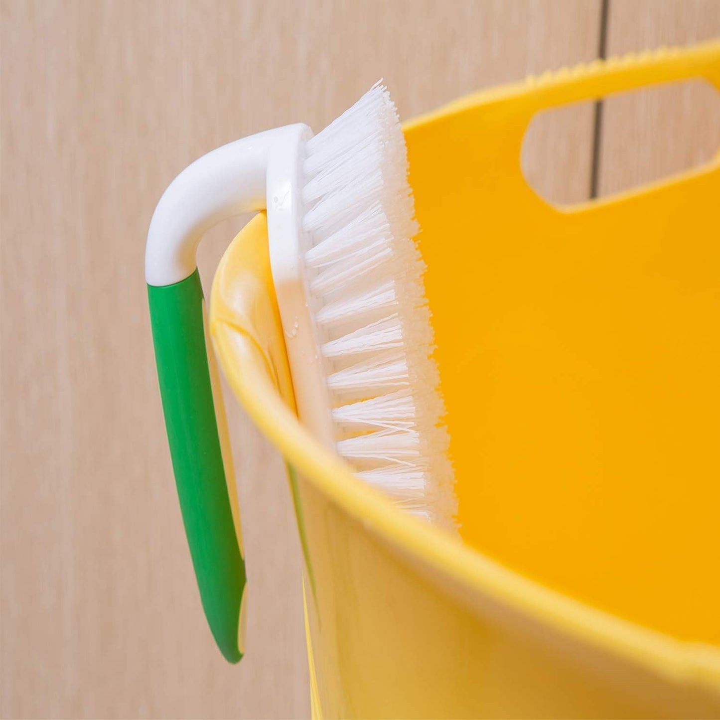 Scrub Brush Comfort Grip & Flexible Stiff Bristles and 72X72 Inches PEVA 3G Shower Curtain Liner