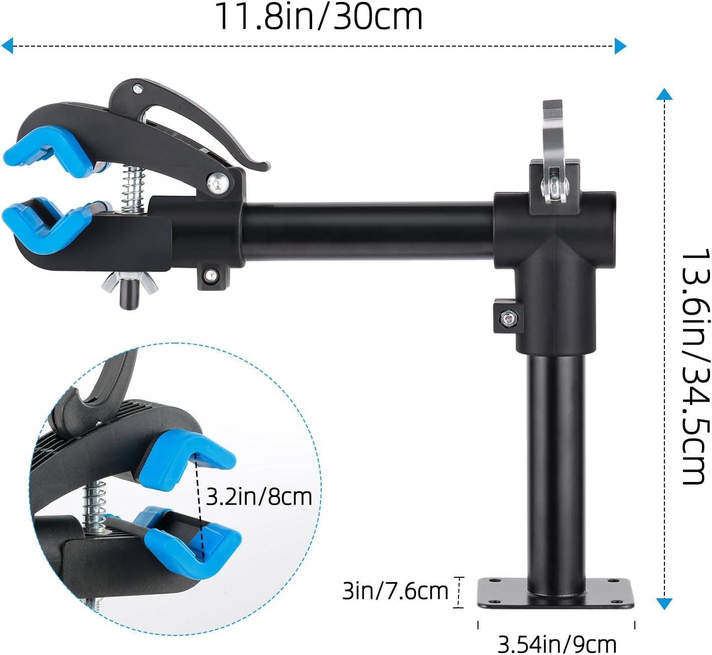 Bike Repair Stand Bench Mount Bike Stand Wall Mounted Bike Work Stand Bicycles Maintenance Rack Bike Clamp for Road Mountain Bike,Road Bike