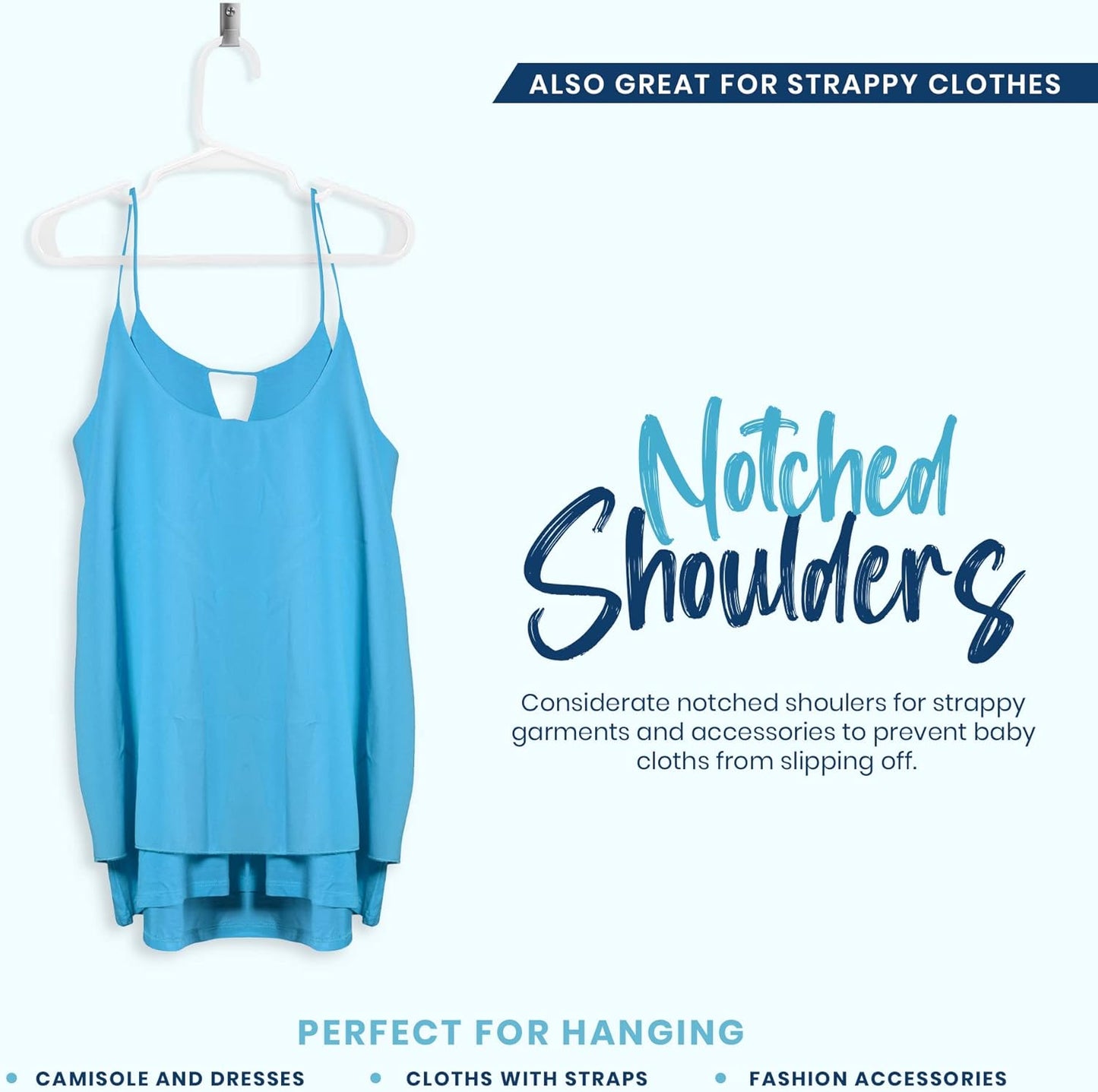 60 Pack Kids Hangers - 11.5 Inch Plastic Baby Hangers for Closet - Childrens Hanger for Clothes & Infant Hanger for Closet (White)