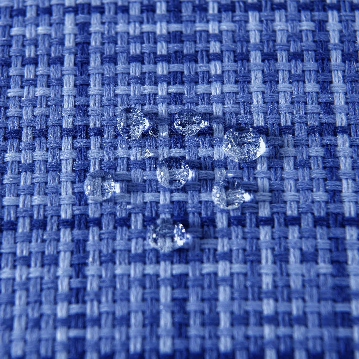 Outdoor Waterproof Throw Pillow Covers Decorative Farmhouse Water Resistant Cushion Covers for Tent Patio Garden Couch Sofa Pack of 2, 20X20 Inch Blue