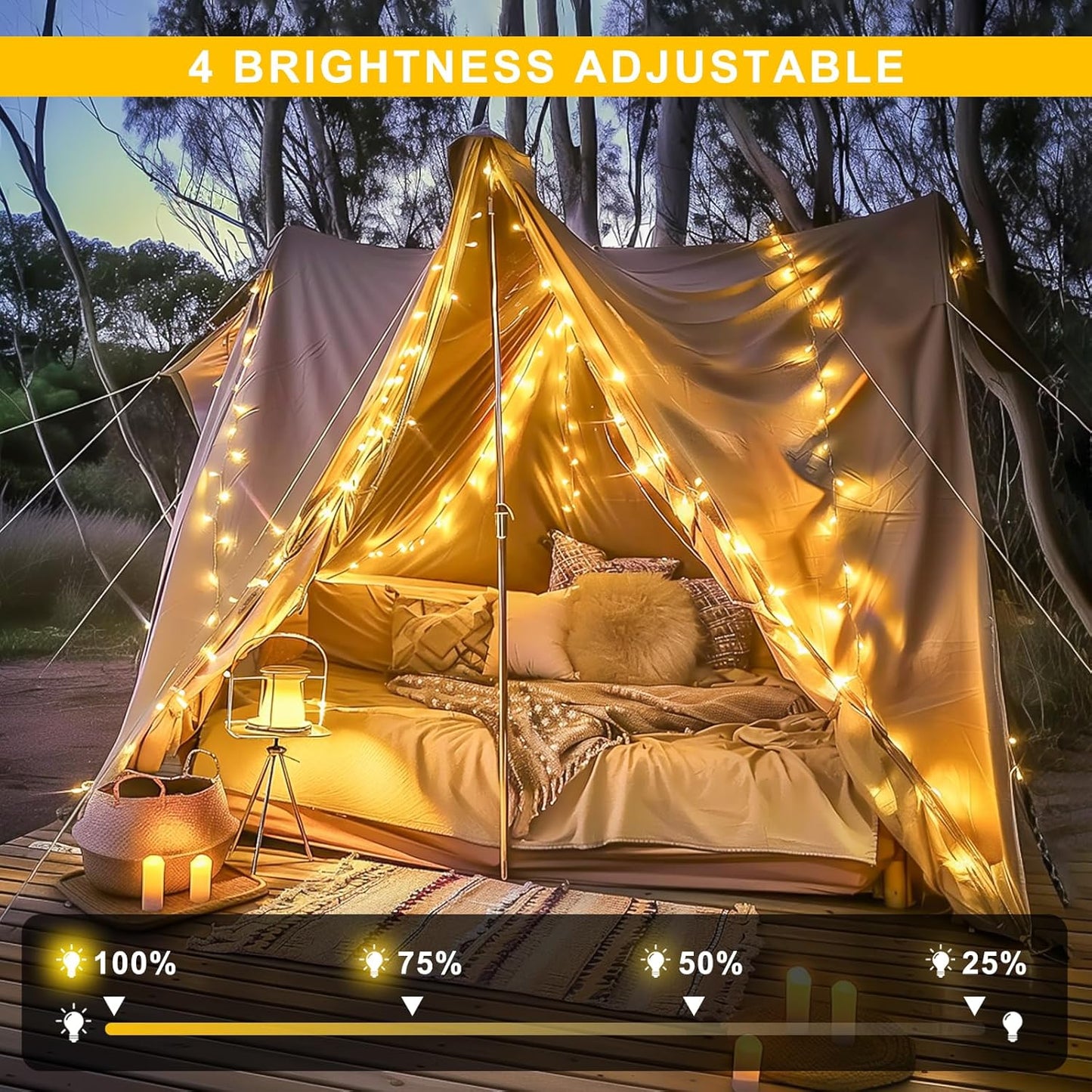163Ft 500 LED Warm White Christmas Lights Outdoor, Plug-In Outdoor String Lights for Classroom, Clear Wire 8 Modes Remote Control Christmas Tree Lights for Christmas Bedroom Tree Classroom