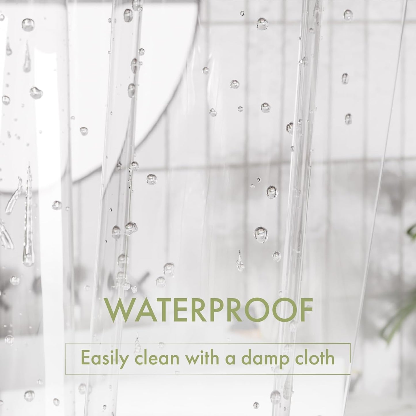Small Shower Curtain Liner, 36X72 Stall Plastic Clear Shower Curtain Liner, PEVA Cute Narrow Shower Liner, Stand up Shower Curtain Liners with 2 Magnets and 6 Rustproof Grommet Holes
