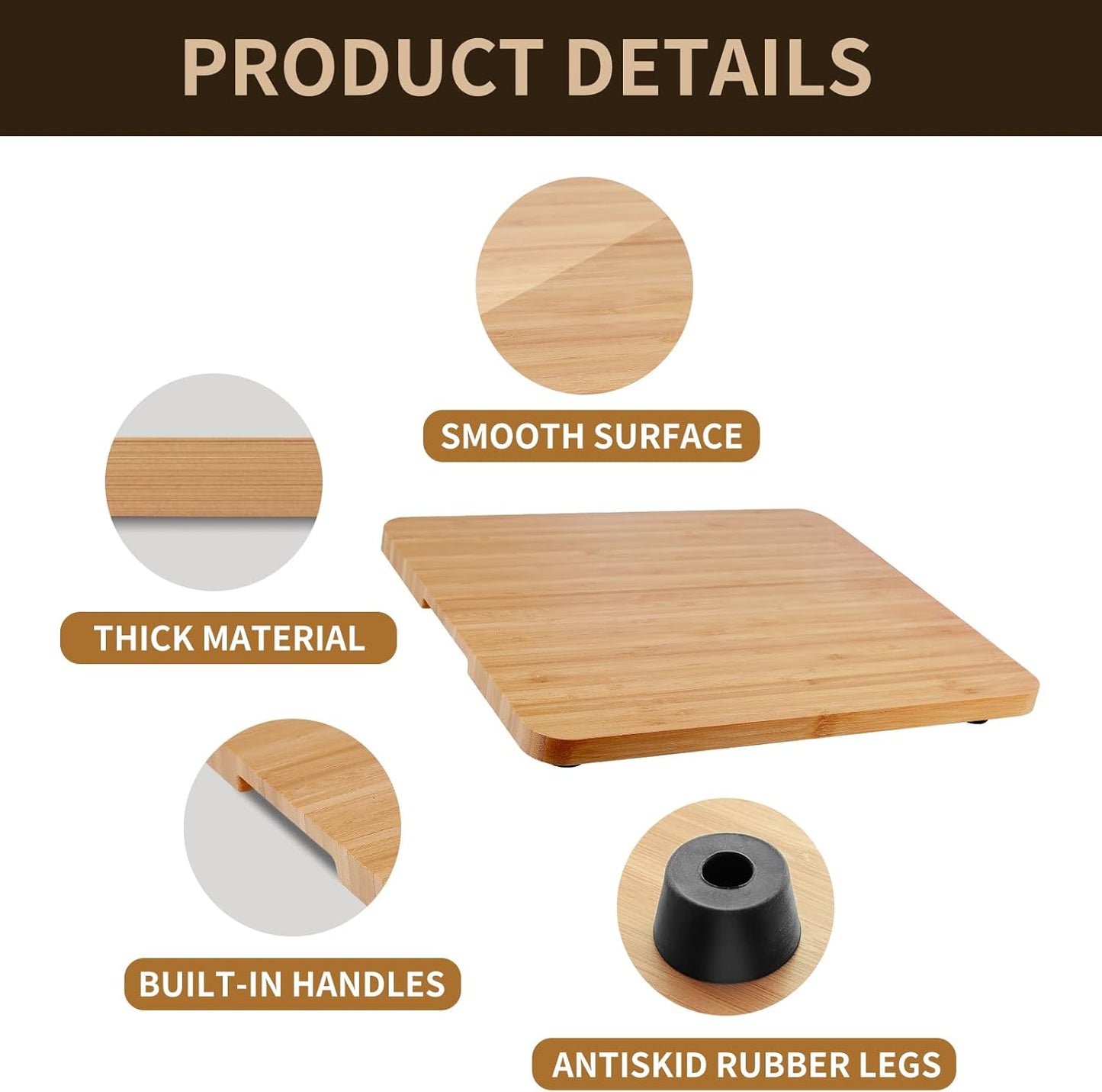 Cutting Board Compatible with BLACK+DECKER 8-Slice Extra Wide Convection Toaster Oven, Heat Resistant Large Bamboo Cutting Board Accessories for BLACK+DECKER Toaster Ovens Countertop