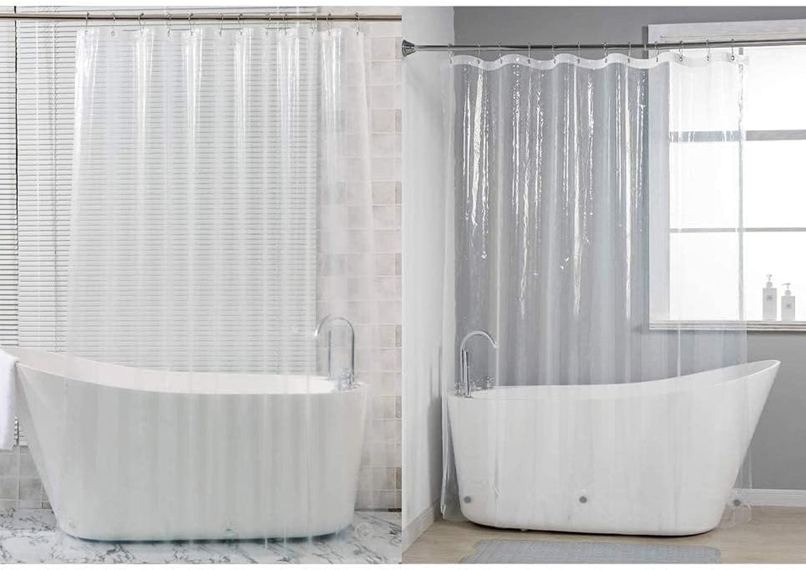 72 X 72 Inches EVA 8G Plastic Shower Curtain and 72X72 Inches PEVA 3G Shower Curtain Liner