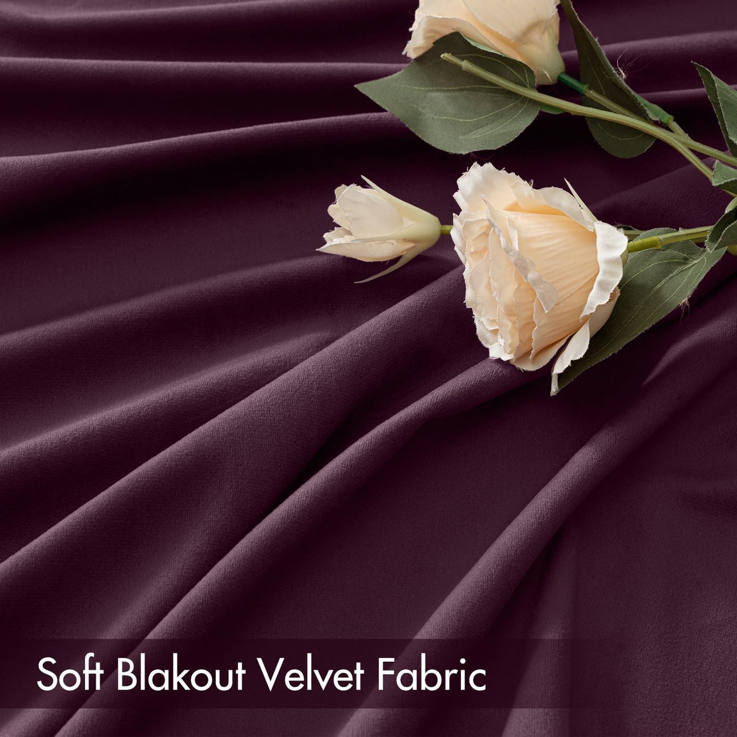 Purple Orchid Velvet Thermal Insulated Blackout Curtains - 84-Inch Drapes for Bedroom and Living Room, Set of 2 with Rod Pocket Design