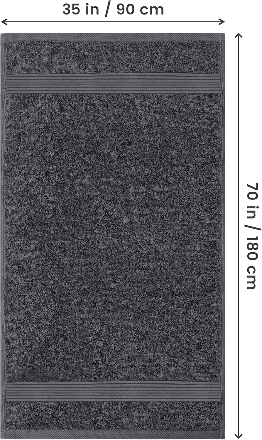 Extra Large Bath Sheets 2 Pack, 35 by 70 Inches,100% Cotton Highly Absorbent & Quick Dry Bath Towel for Adults, Super Soft Towel, Grey