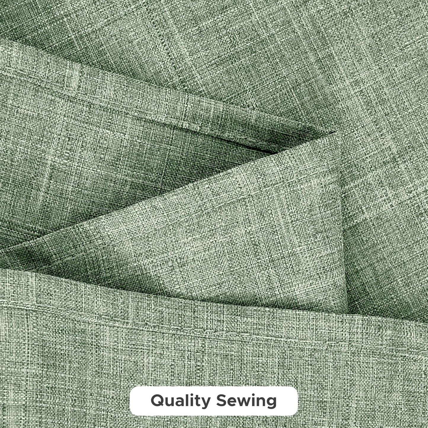 Faux Linen Tablecloths for Rectangular Tables: Water and Stain Resistant Farmhouse Table Covers, Washable Burlap Texture for Kitchen Dining and Parties (2 Pack, 52x70 Inches, Sage Green)