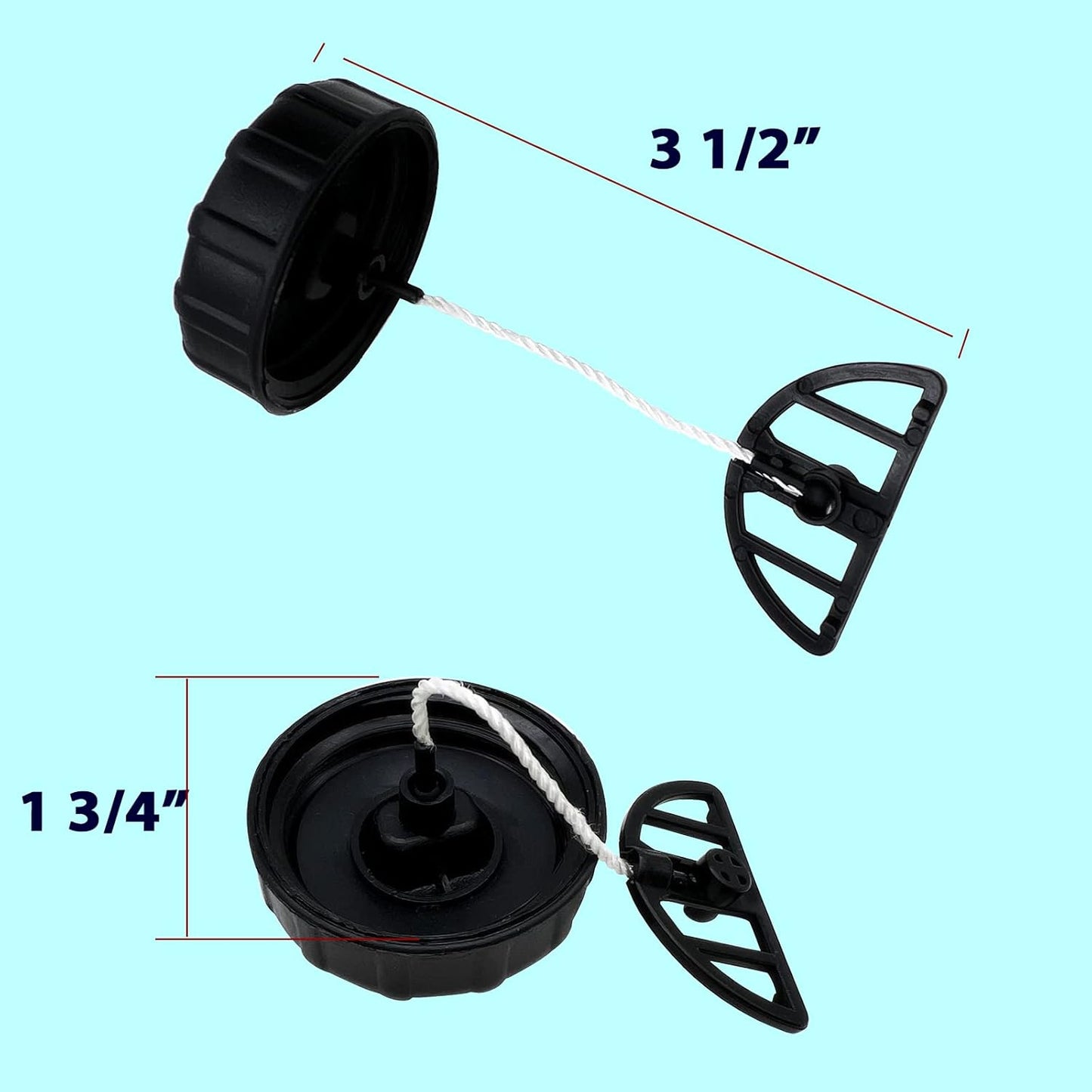 2 Pieces Fuel Tank Gas Cap Oil Filler Cap Replacement for STIHL Chainsaw 017 017C 018 018C 019T MS170 MS170C MS180 MS180C MS190T MS191T