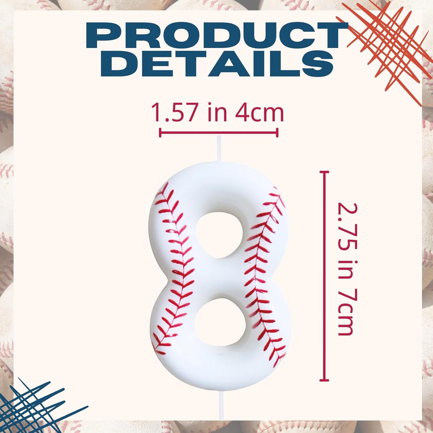 Baseball Birthday Number Candles for Cake White Number 1 Rookie of the Year 1St Birthday Candle Baseball Cake Topper for Baseball Birthday Party Decorations