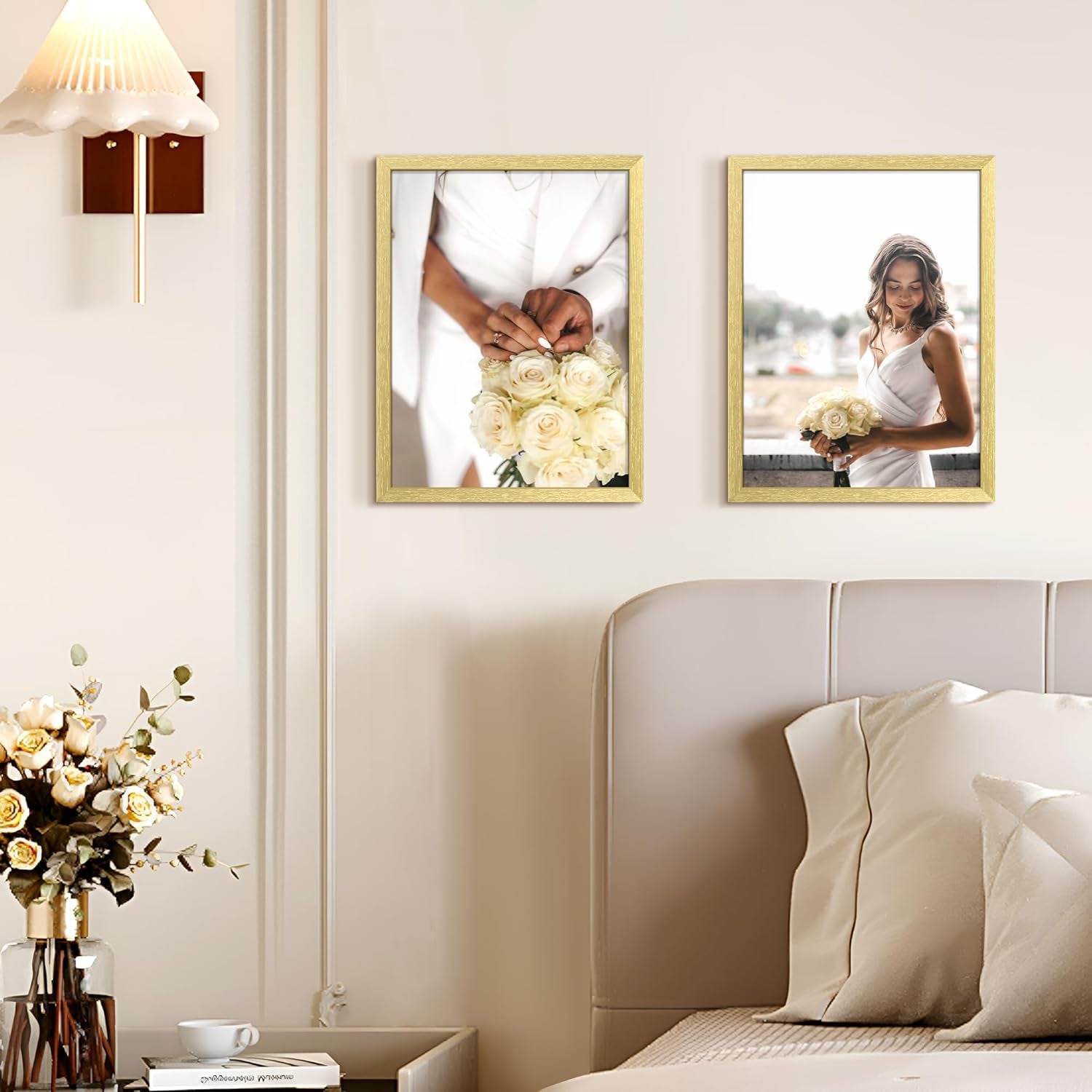 12X16 Picture Frame, Wall Gallery Photo Frames with Engineered Wood, Gold 1 Pack