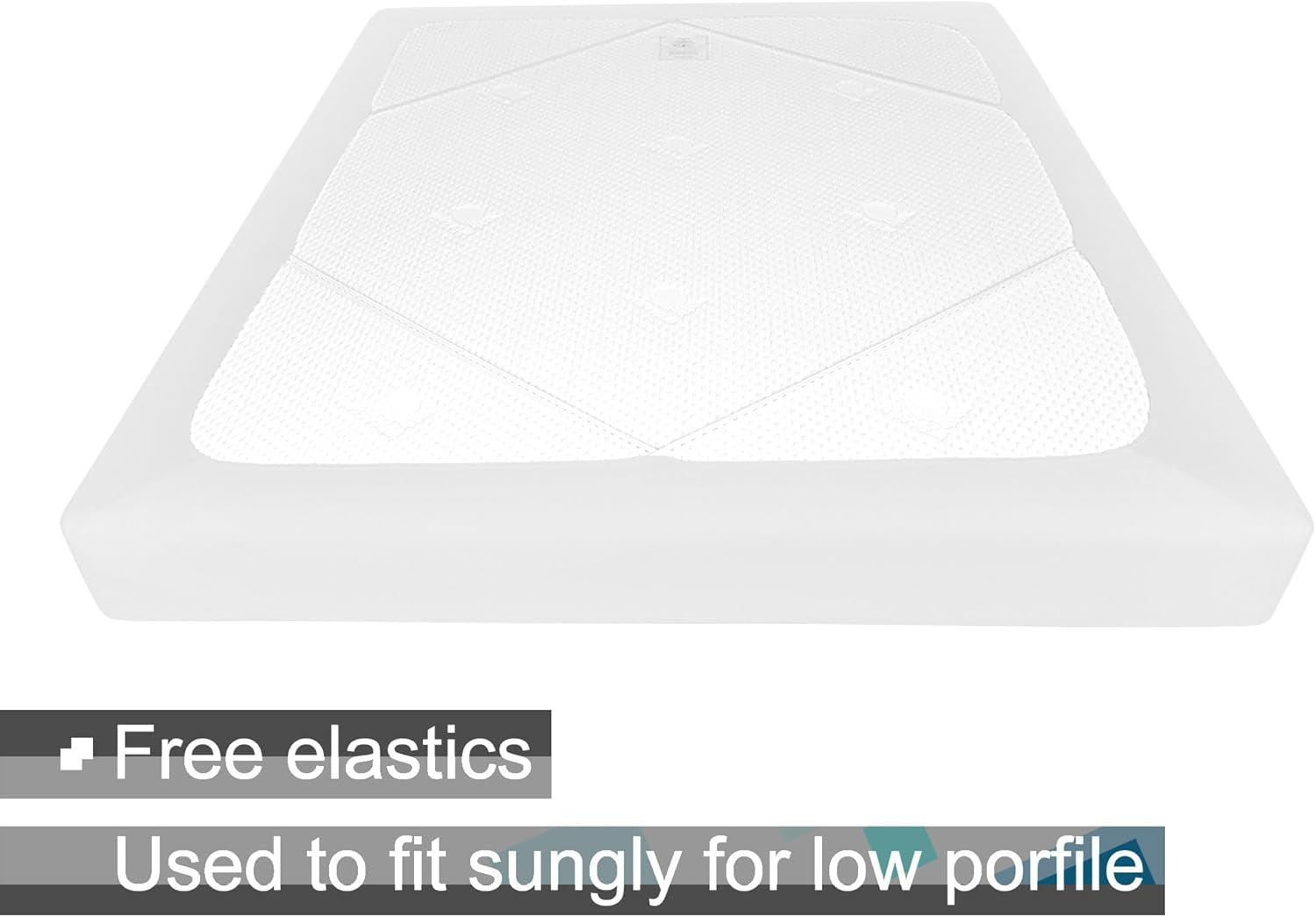 Box Spring Cover Queen Size - Jersey Knit & Stretchy Wrap around 4 Sides Bed Skirt for Hotel & Home - Queen/Queen XL, White