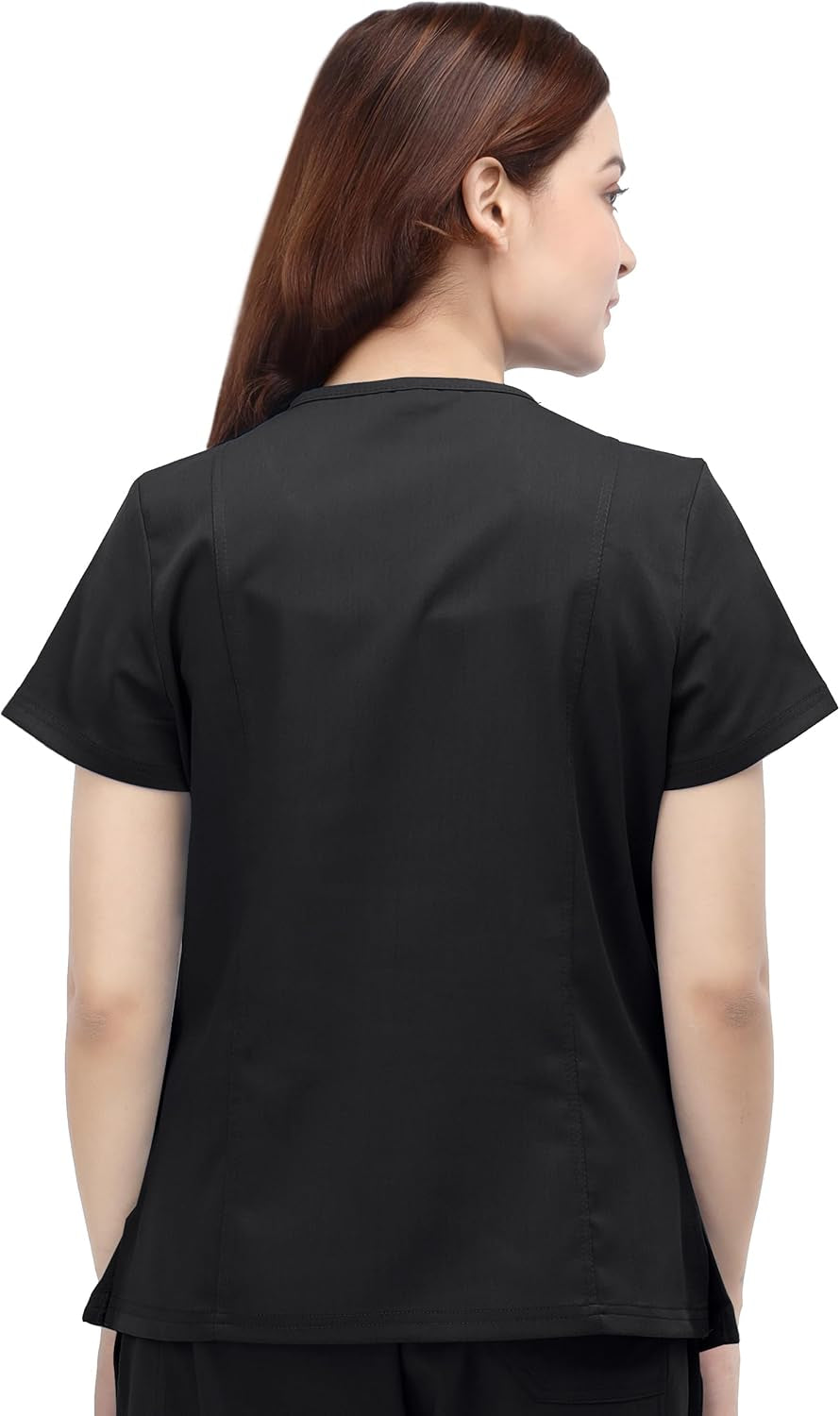 Scrub Tops for Women Soft Stretch V-Neck Medical Scrub Top with Pockets