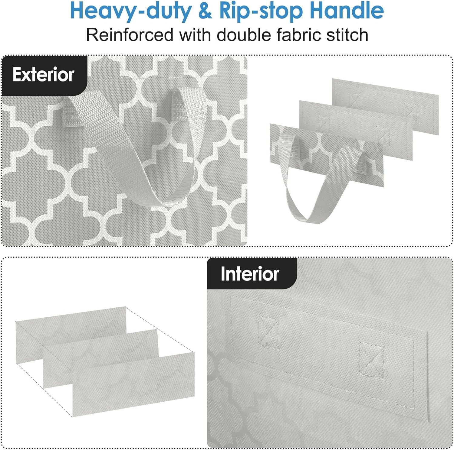 Storage Bags 2 Pack/100L Large Blanket Clothes Organization and Storage Containers for Comforters,Bedding, Foldable Organizer with Reinforced Handle, Clear Window, Sturdy Zippers,Lvory