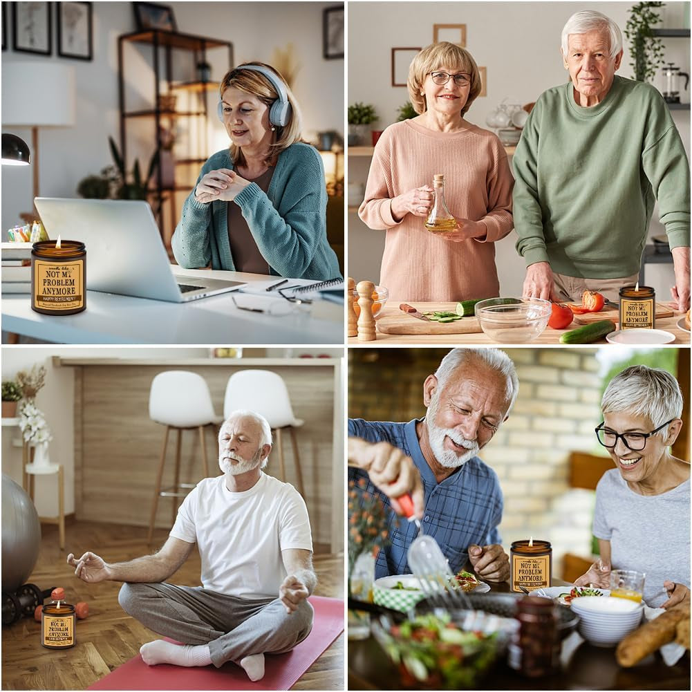 Retirement Gifts for Women Men/Funny Retirement Farewell Decorations Gift for Coworkers,Boss,Manager,Friends,Teacher,Family/Cedarwood Sandalwood Candle for Her Him