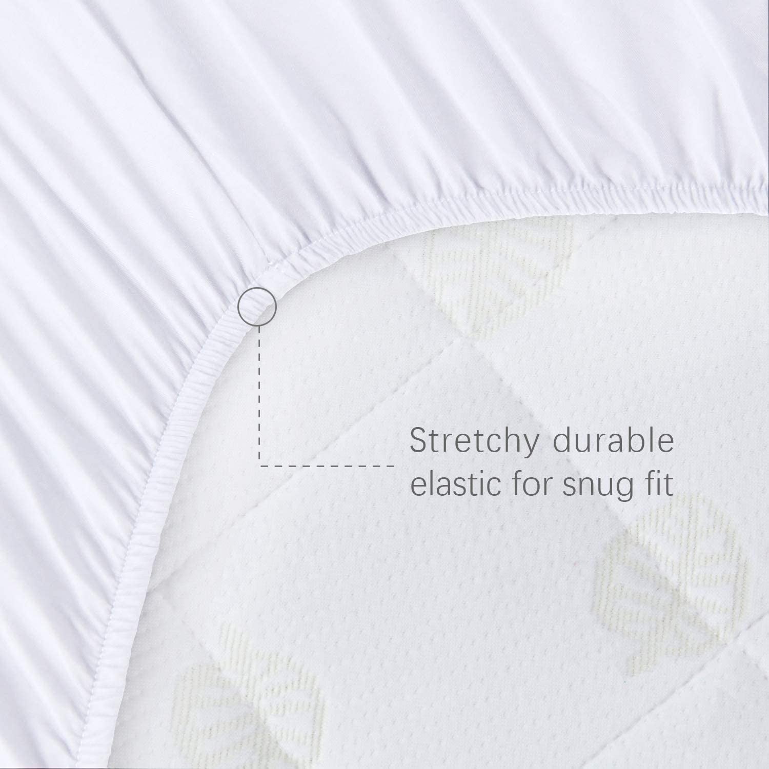 Bassinet Mattress Pad Cover Compatible with Halo Bassinest Swivel Sleeper, 2 Pack, Waterproof Quilted Ultra Soft Surface, Breathable and Easy Care